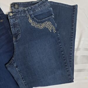 Roz & Ali Jeans Size 18 Embroidered Detail